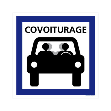 Panneau signalétique symbolisant le co-voiturage