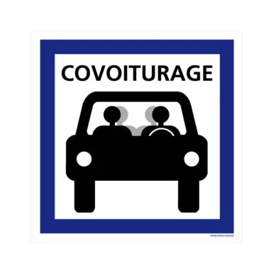 Panneau signalétique symbolisant le co-voiturage