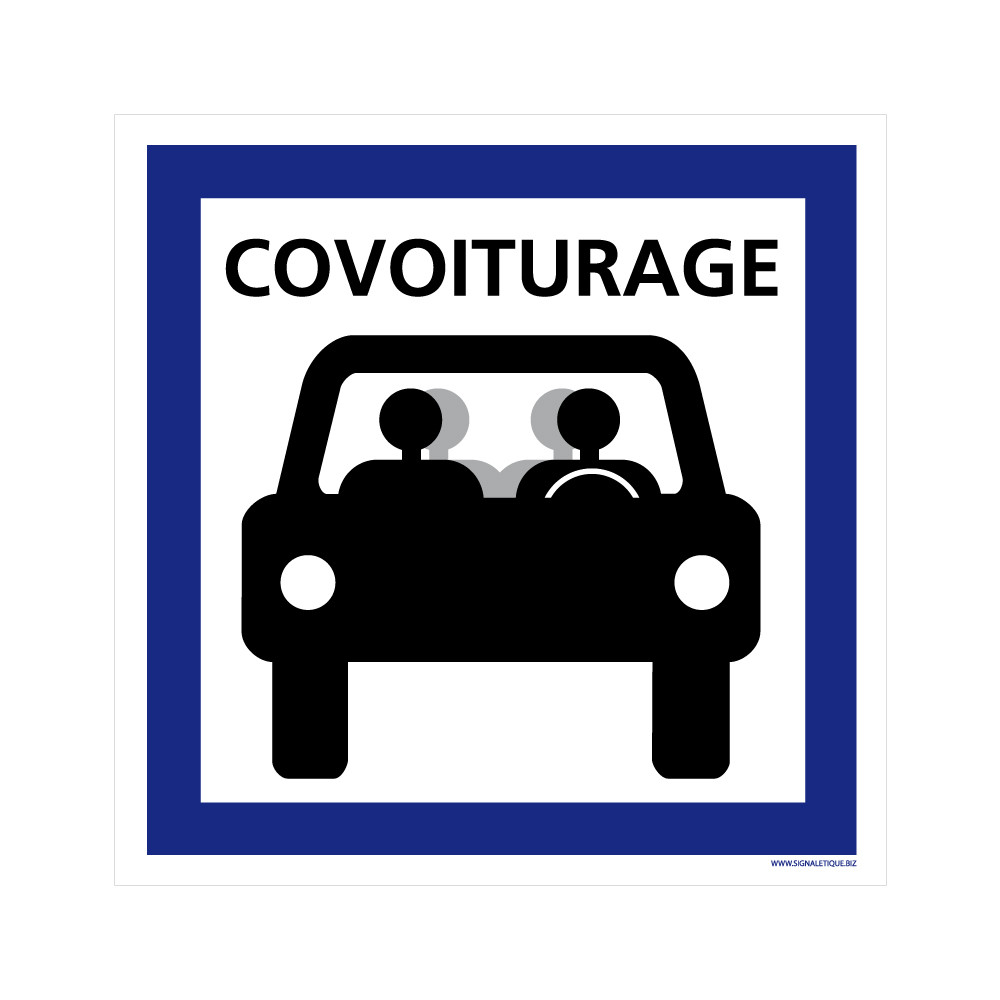 Panneau signalétique symbolisant le co-voiturage