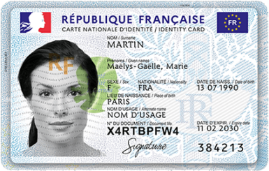 Exemple de Carte d'Identité Nationale