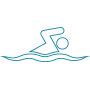Pictogramme symbolisant un nageur pour la piscine