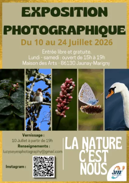 Affiche de l'exposition de photo de l'artiste lucy airds qui exposera à la maison des arts du 10 au 24 juillet 2026