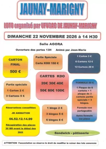 AFFICHE LOTO UFVGAC